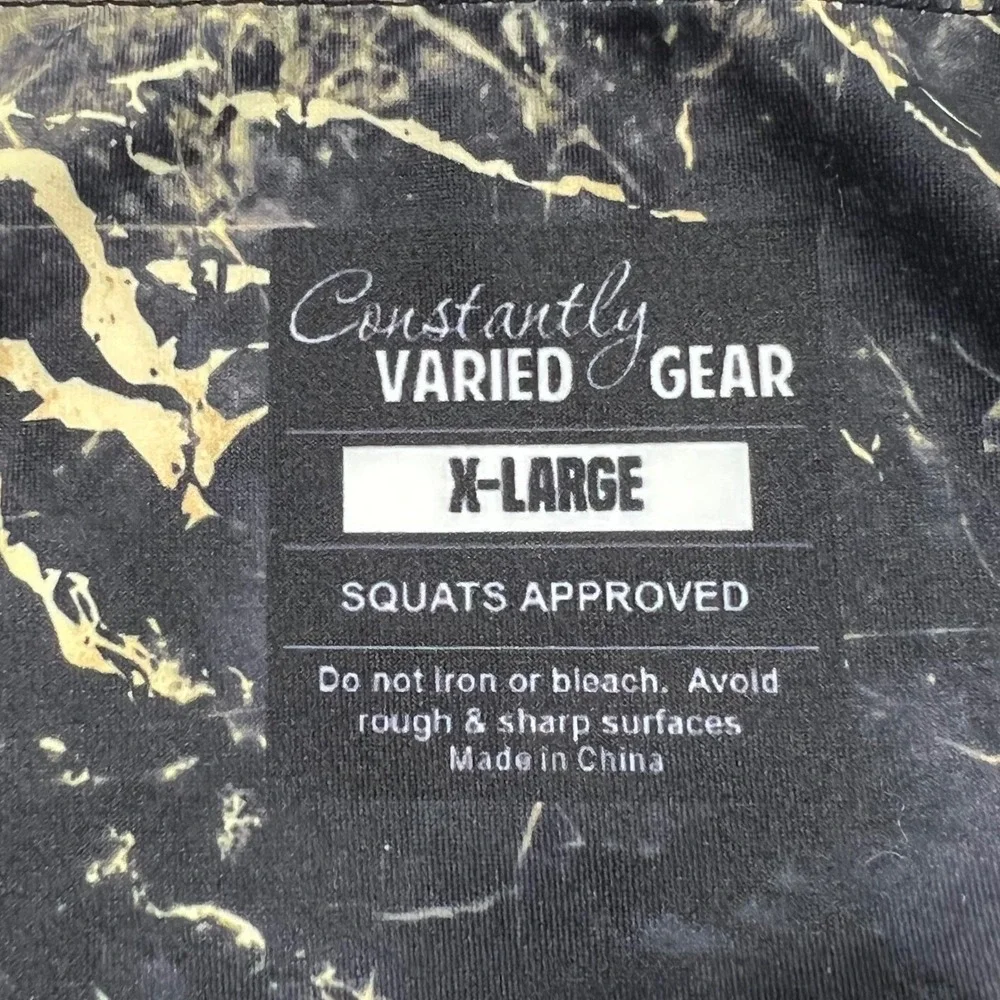 Constantly Varied Gear Leggings‎ Gold Marble Squat Proof Gym Training Women's XL